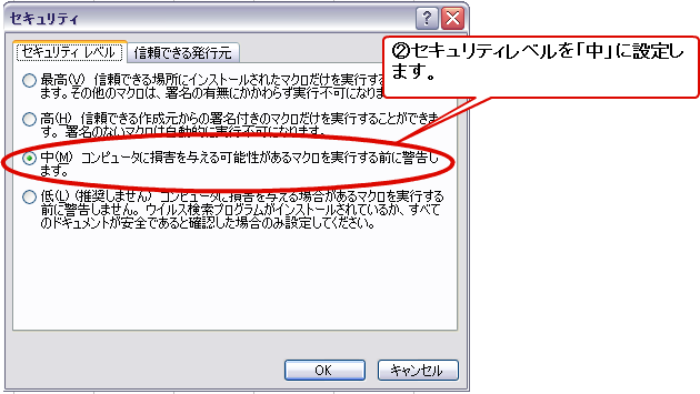 セキュリティレベル中